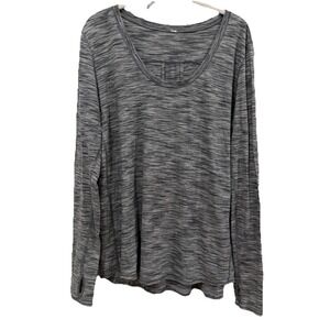 Women's Lululemon Grey‎ Long Sleeve Shirt Long Sleeve Workout Top Shirt 10/12?